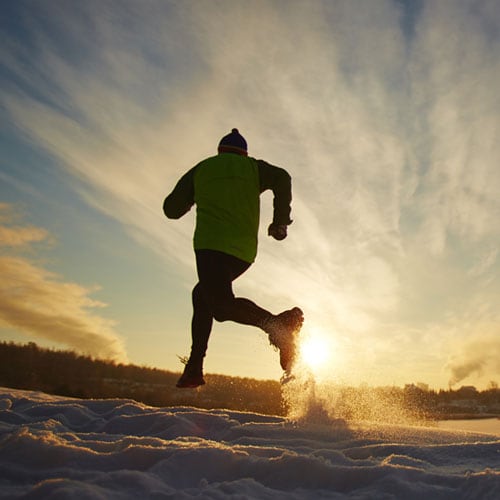 Man running with a wide gait